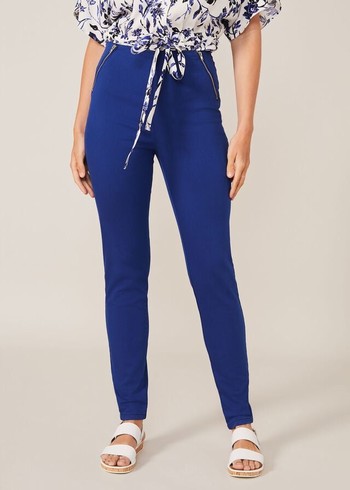 Phase Eight Amina Double Zip Jeans Deep Blue Australia | HG5914063